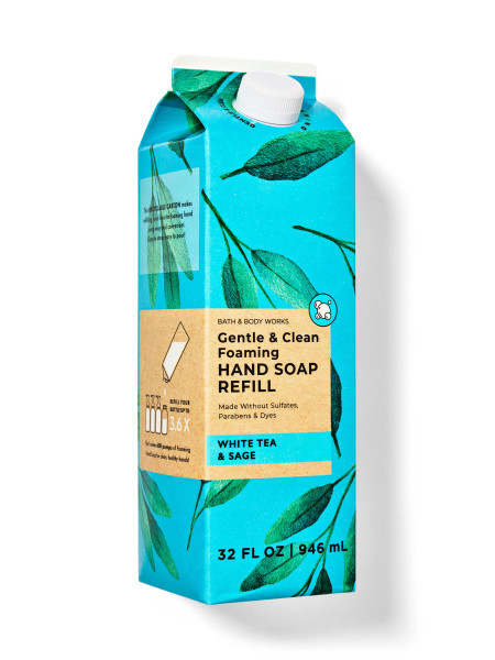 Мило для рук White Tea & Sage Bath and Body Works (заправка 1 л)