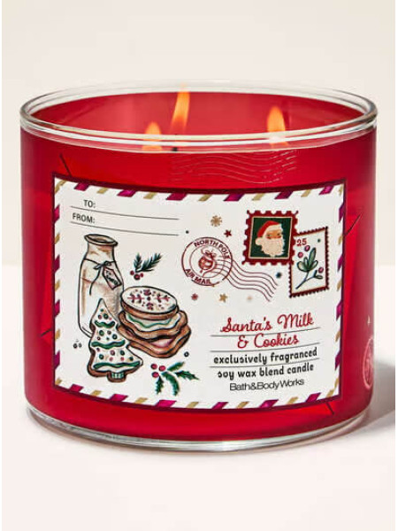 Ароматизована свічка Santa's Milk & Cookies Bath & Body Works