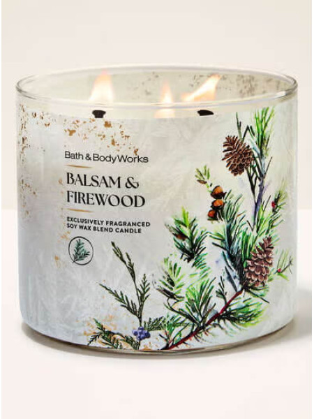Ароматизована свічка Balsam Firewood Bath & Body Works