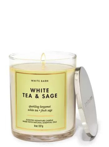 Ароматизована свічка White Tea & Sage Bath & Body Works