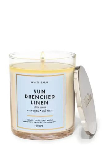 Ароматизована свічка Sun-Drenched Linen Bath & Body Works
