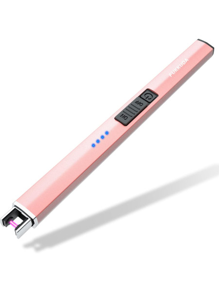 Електричний USB-запальник FUKKUDA з безпекою – без полум’я, вітрозахист, для свічок та не тільки - Rose Gold